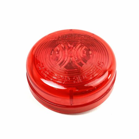TRUCK-LITE 30 Series, Incandescent, Red Round, 1 Bulb, Marker Clearance Light, PC, PL-10, 12V 30200RP